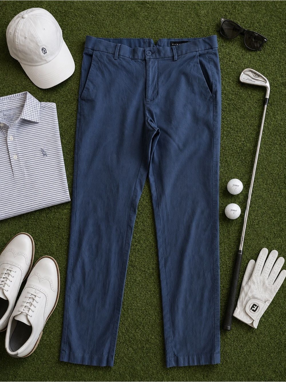 Dunning Linen Blend Ankle Pants Blue Gray Size 32 Stretch